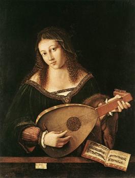 巴爾托洛梅奧 威尼托 Woman Playing a Lute